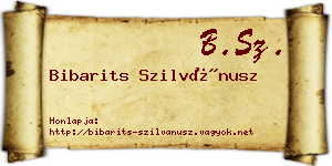 Bibarits Szilvánusz névjegykártya